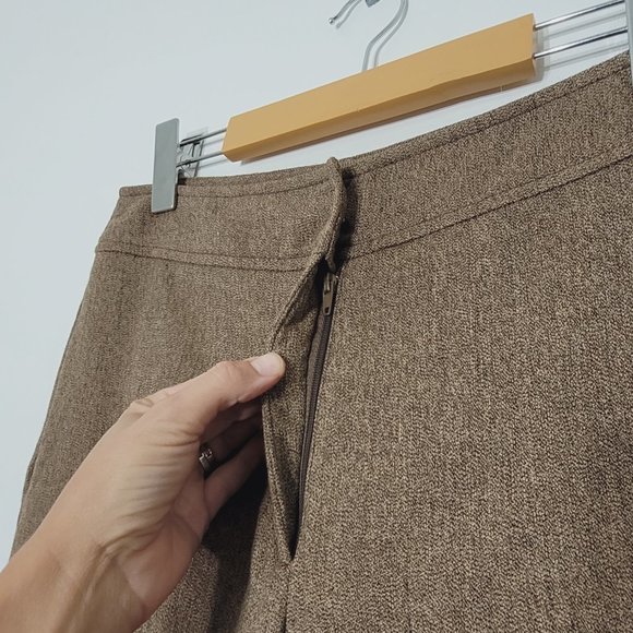 Laura Studio Neutral Tone Browns Wide Leg Preppy Business Professional Size 6 - Picture 3 of 12